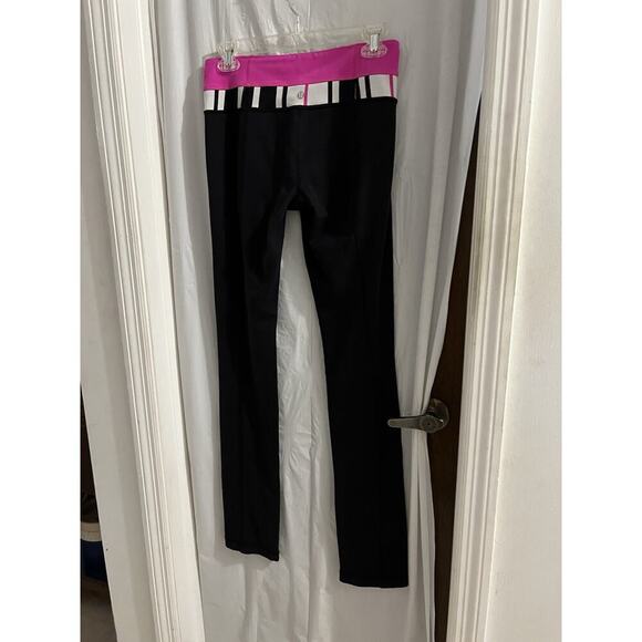 Lululemon Pink Black Astro Pants Sz 6 Traverse Stripes - Picture 4 of 6